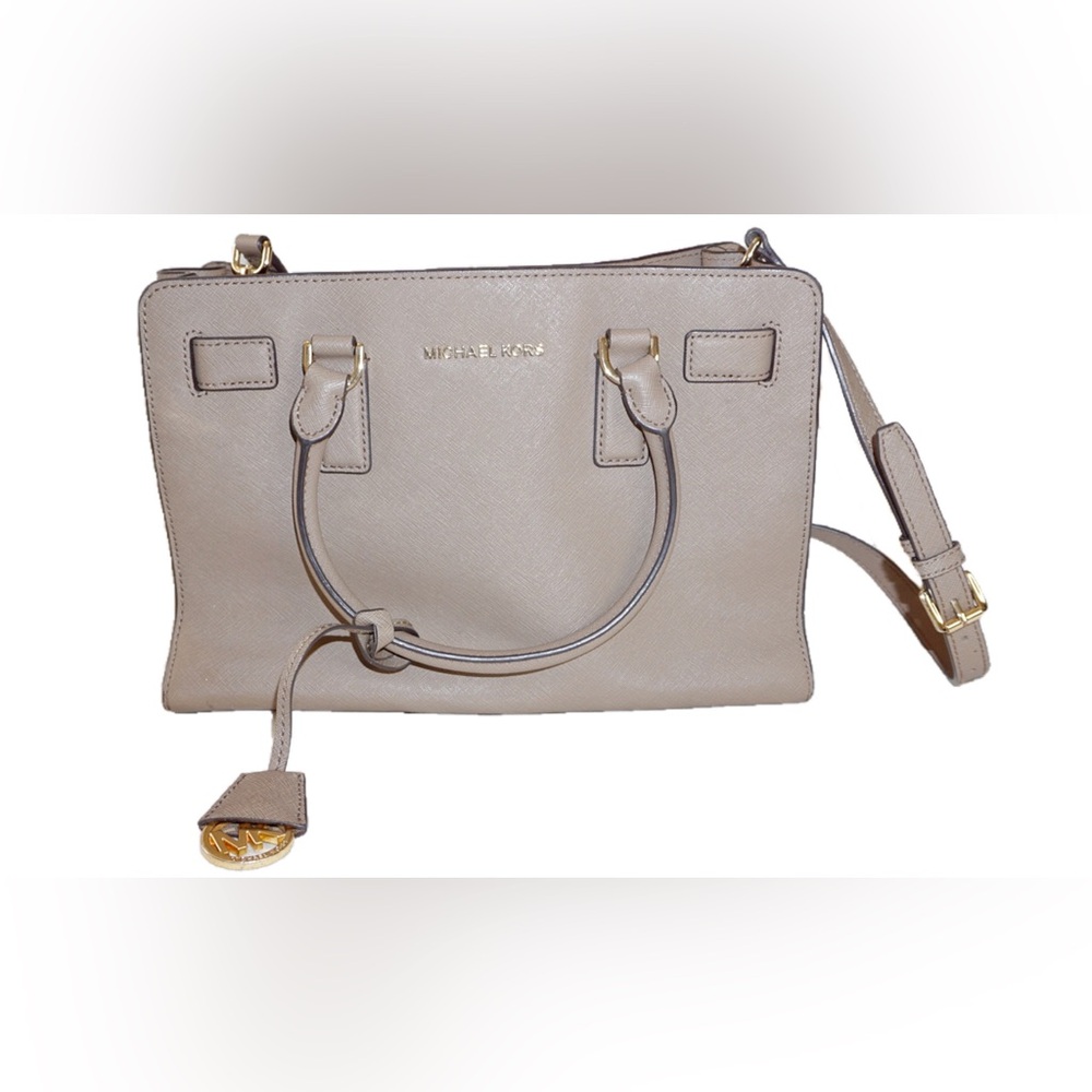 MICHAEL Michael Kors Brown Saffiano Leather Dillon Tote w/ COA